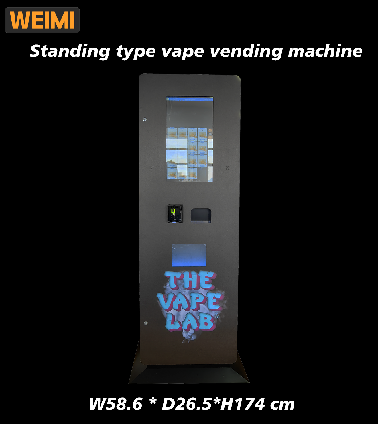 standing type E-cigarette vape vending machine age checker